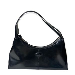 Tod’s Black small patent leather Black shoulder bag y2k